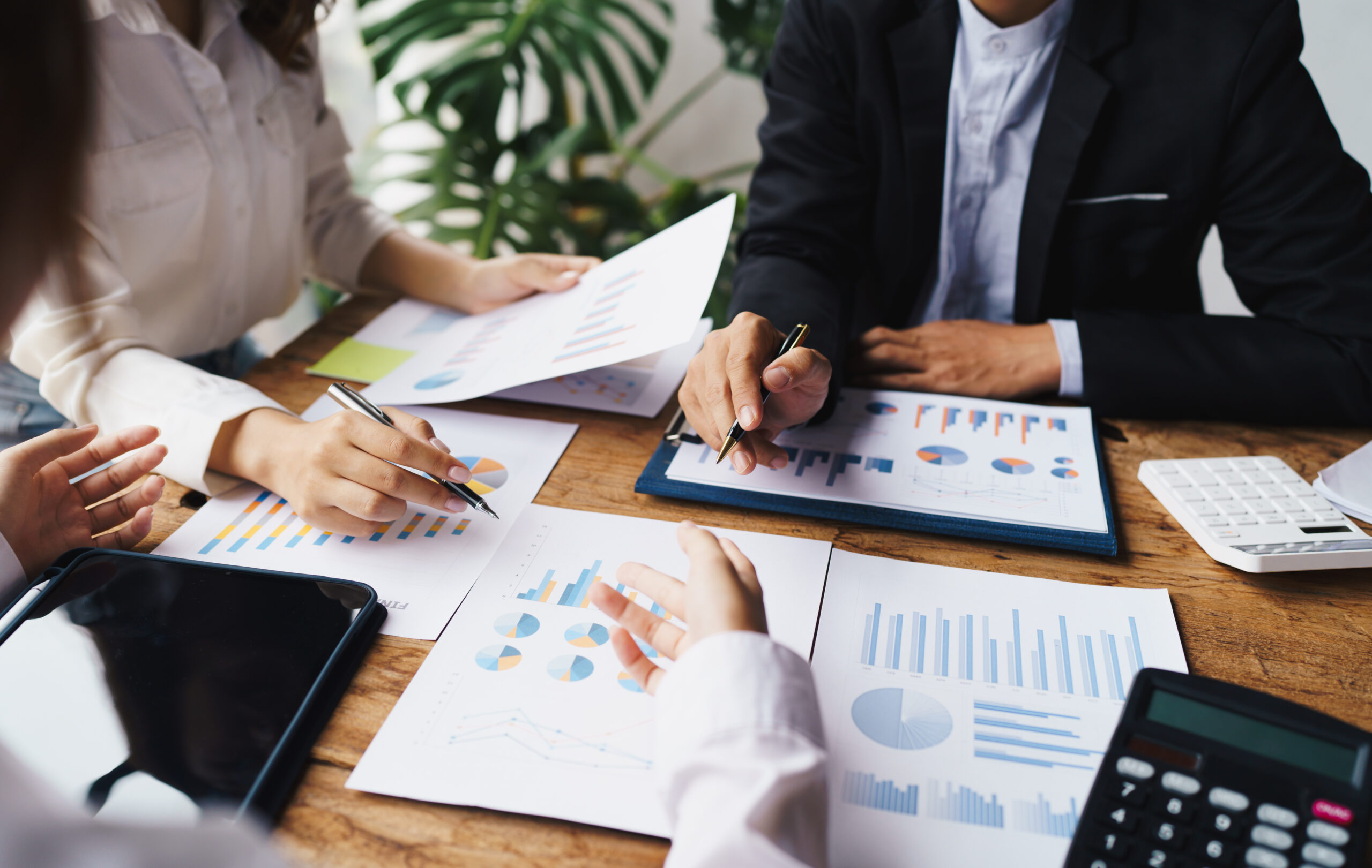 Business People Planning Strategy Analysis from financial docume Business People Planning Strategy Analysis from financial document report, Office Concept